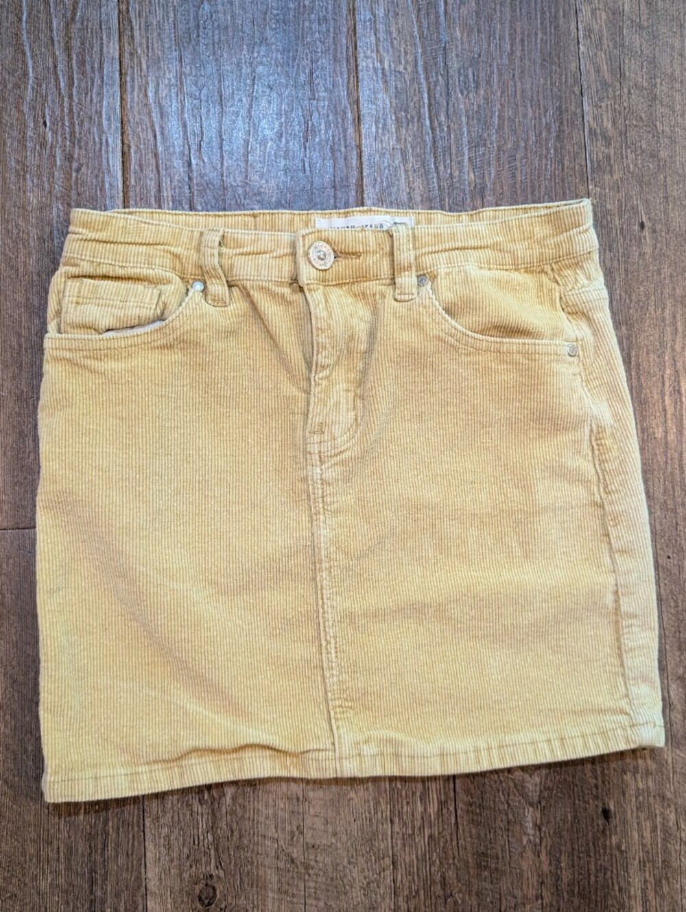 Juniors  Mustard Yellow Corduroy Mini Skirt Small